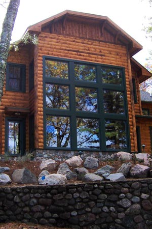 Log Cabin with large window